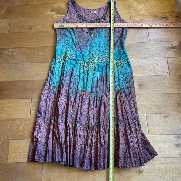 Reba Southwestern Peasant Prairie Dress size 14 FALL beaded broomstick skirt - Picture 10 of 12